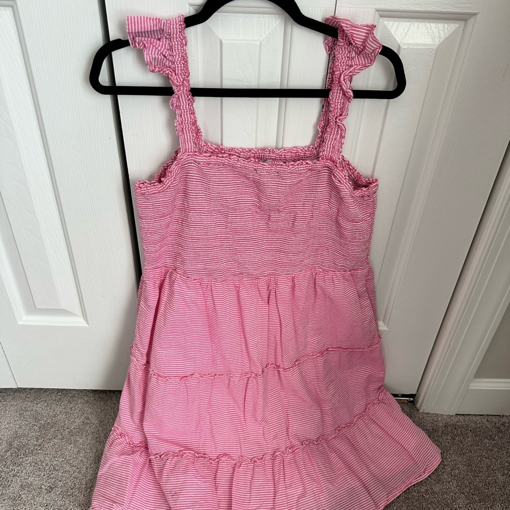 Pink Sleeveless Ruffle Dress - Picture 4 of 7